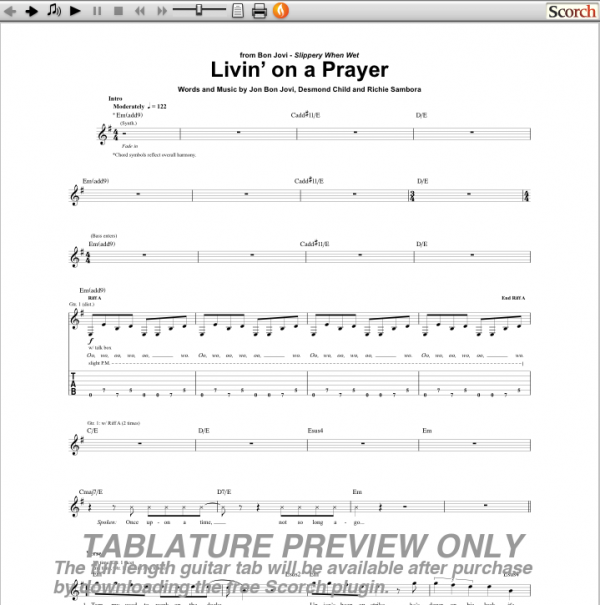 Bon Jovi – Raise Your Hands – BluEsMannus Guitar Tabs