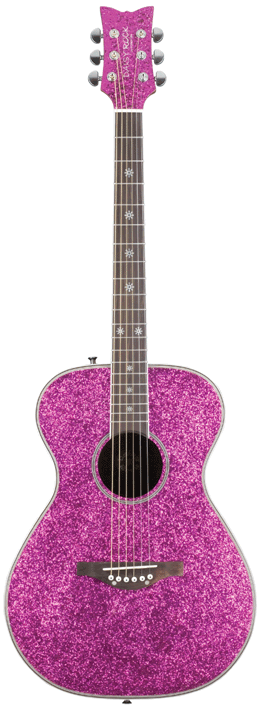 Pixie Acoustic with Pink Sparkle Finish