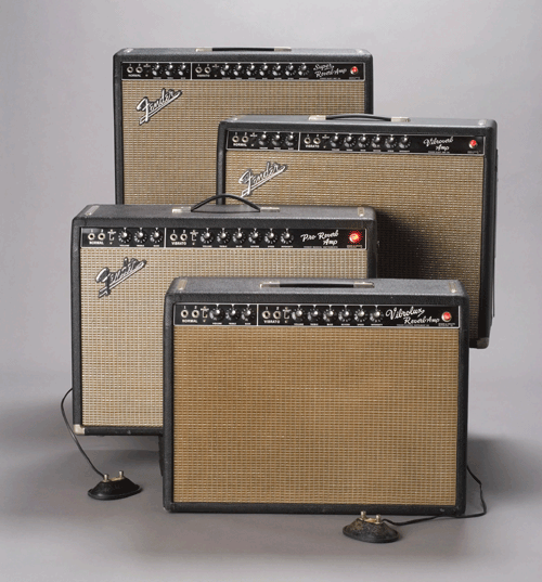 A selection of classic blackface Fender amps