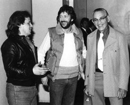 (L to R) John Page, Eric Clapton and Freddie Tavares. 