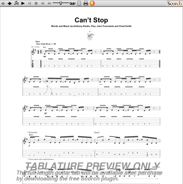 John Frusciante - Chords and Tabs