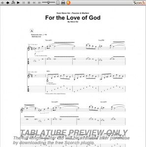 for the love of god guitar tab