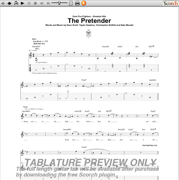 the pretender guitar pro tab download