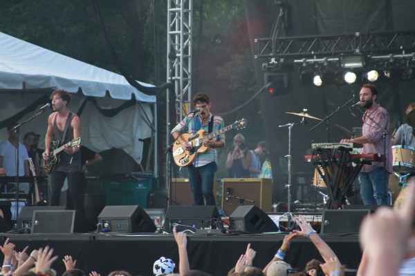 Local Natives serenading at the Sony Stage
