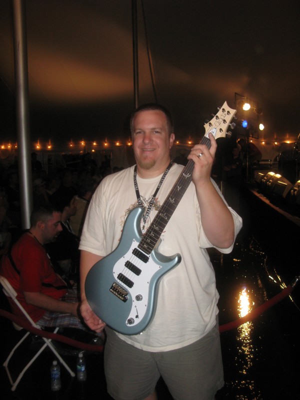 A lucky day for PRS fan Andy Baerg who won a guitar Friday night!