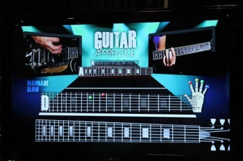 Screenshot of Guitar Apprentice's scrolling learning system