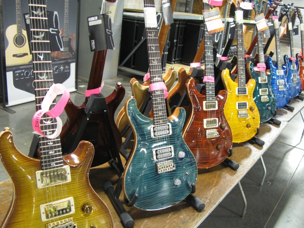 A tiny portion of the array of guitars on display at Experience PRS 2011