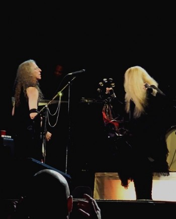 Stevie Nicks jamming with her guitarist/musical director Waddy Wachtel 