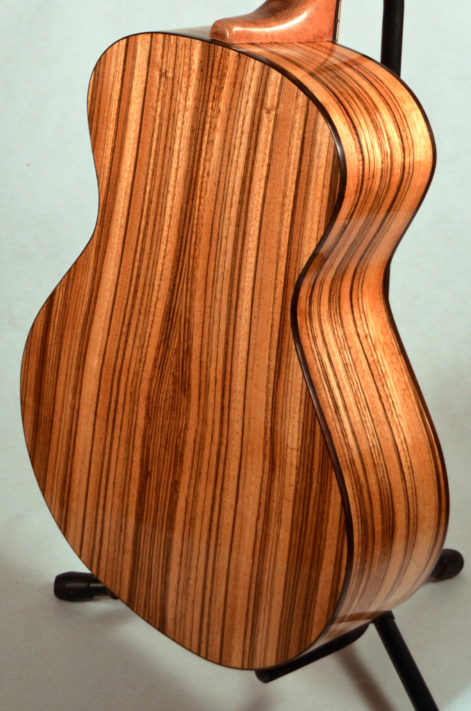 Appala guitar with zebrawood back and sides - photo credit: Appala Guitars