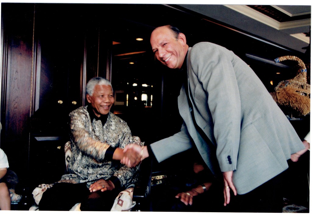Neil meets Nelson "Madiba" Mandela.