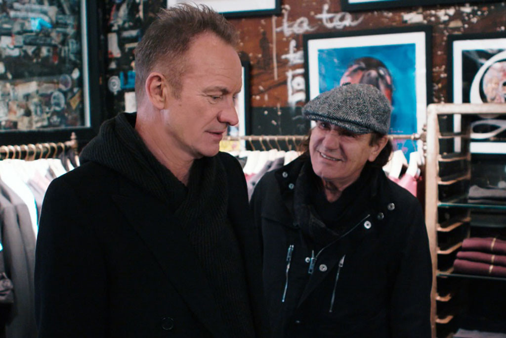 Sting with Brian Johnson - Image courtesy of Eagle Rock Entertainment.