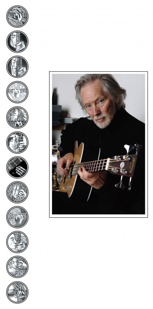 Klaus Voorman and his Signature Martin Stock Logos - Courtesy of Martin Guitar Company