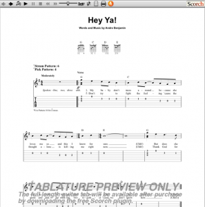 Hey Ya Guitar Tab