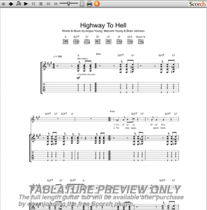 ACDC Highway to Hell Guitar Tab : Free ACDC Guitar Tabs