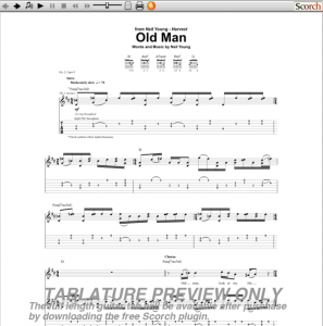 Neil Young Old Man Guitar Tab : Free Neil Young Guitar Tab