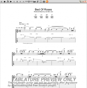 Bon Jovi Bed Of Roses Guitar Tab | GuitarInternational.com