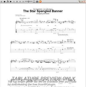 Jimi Hendrix Star Spangled Banner Guitar Tab