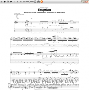 Van Halen Eruption Guitar Tab