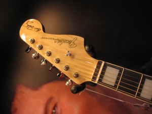 Fender Kingman's headstock with Elvis Presley signature