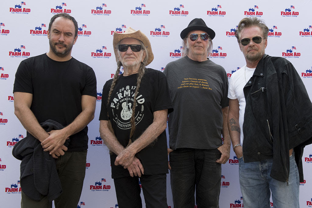 (L to R) - Dave Matthews, Willie Nelson, Neil Young and John Mellencamp - Image courtesy ASC TV